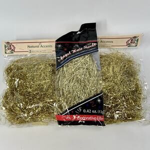 Metallic GOLD Angel Hair Foil Shred Gift Box Easter Basket Filler 2 Oz